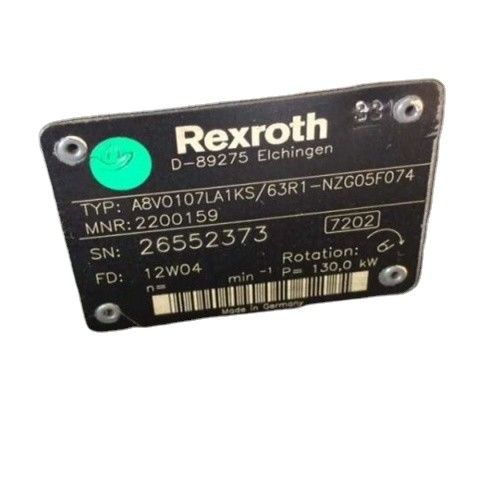 DX 500 เครื่องขุดปั๊มไฮดรอลิก A8VO107LA1KS63R1-NZG05F074 ปั๊มน้ํามันหลักหมุนเจาะ A8VO SERIE