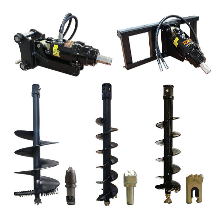 ไฮดรอลิก แผ่นดิน auger กลองสําหรับ excavator สกิดสเตียร์ Backhoe Loader กราน