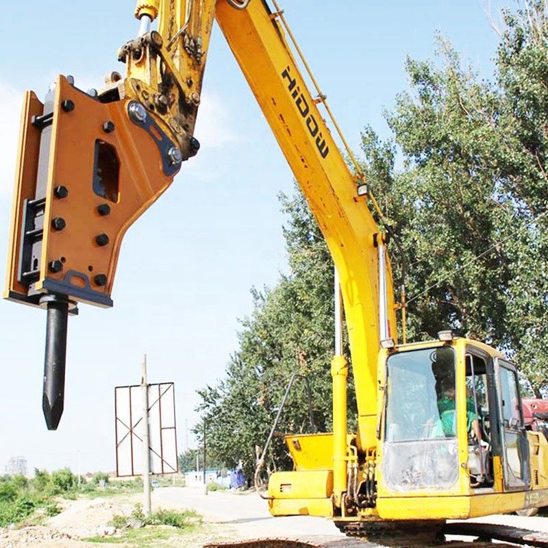 ขายปลีก กว้าง68 100 140 185mm Excavator ความถี่สูง คอนกรีตสั่นสะเทือนหิน เครื่องบดน้ํายาง Jack Hamm