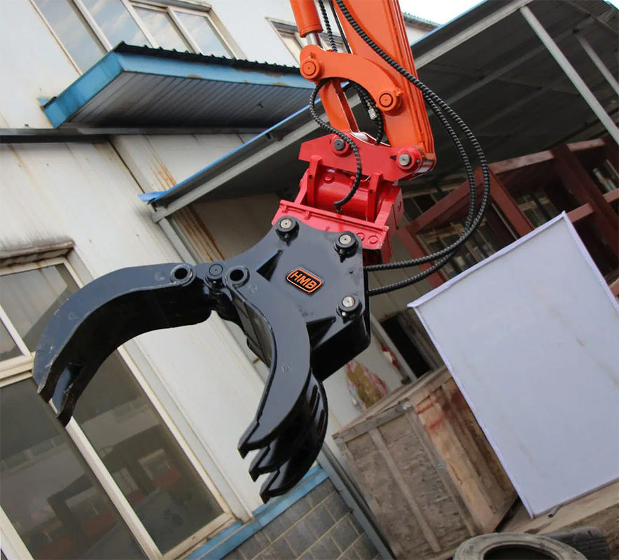 Excavator Grapple Bucket Hydraulic Wood Grapple 360 Log Grab And Stone Excavator Rotating Grapple เครื่องขุดหิน เครื่องขุดไม้แบบไฮดรอลิก