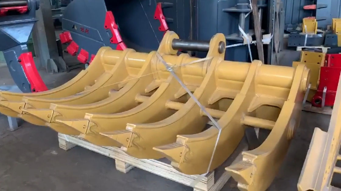 ปรับแต่ง Excavator Rake Bucket หัน Rake Bucket สําหรับรุ่นใด ๆ ของเครื่องขุด