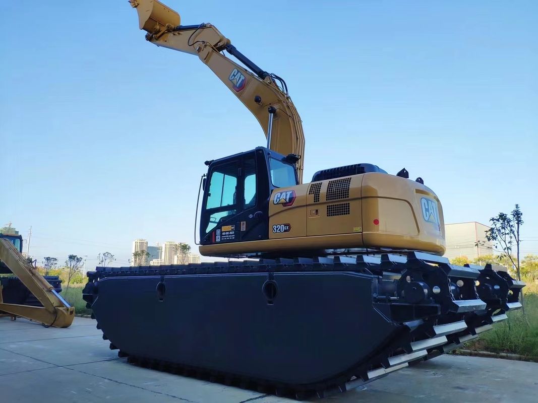 คูทอมิซส์ แอมฟิเบียส สวาท บุ๊กกี้ Excavator Floating Pontoon Q355b ปรับแต่งสําหรับ excavator Sy135