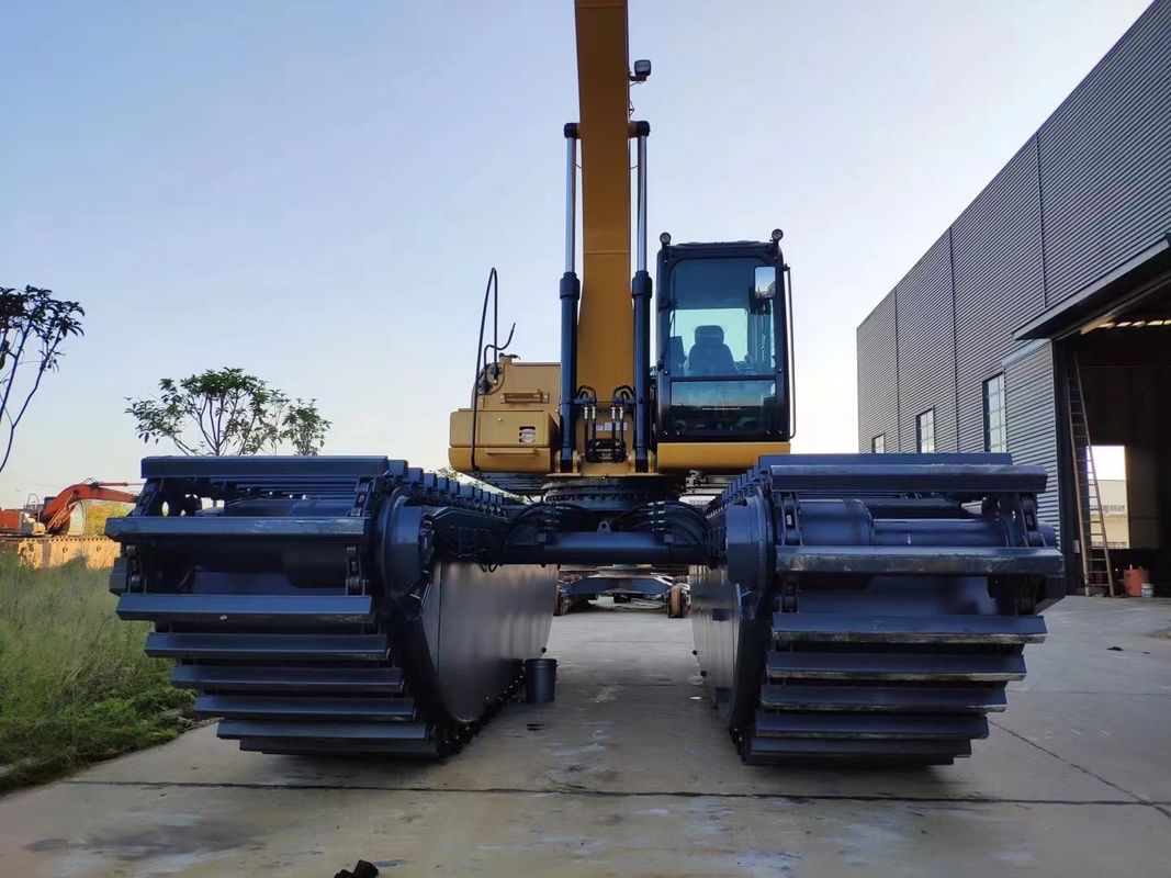 คูทอมิซส์ แอมฟิเบียส สวาท บุ๊กกี้ Excavator Floating Pontoon Q355b ปรับแต่งสําหรับ excavator Sy135