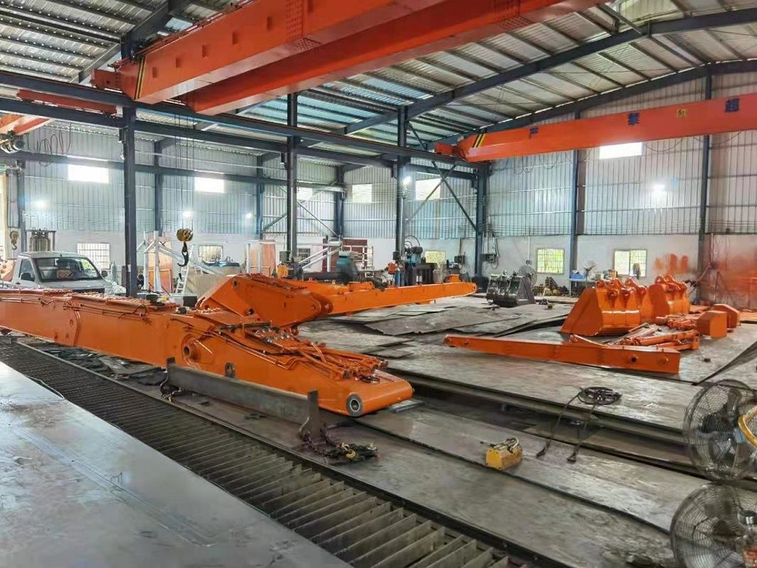 Q355B Q690 Excavator Long Reach Boom Excavator Extension Arm For Pc120 Pc200 Cat 320 เครื่องขุดขนาดยาว