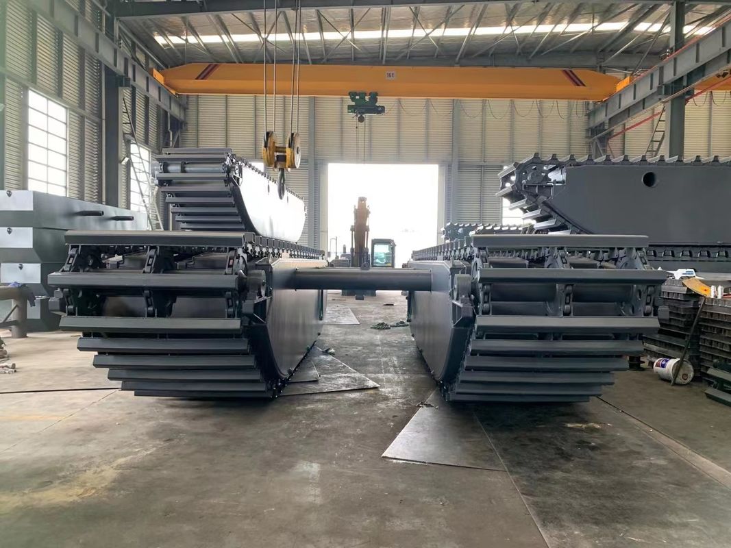 ปอนโตน Q335B Q355B ที่กําหนดเอง ปอนโตน Excavator พลอยสวาท ปอนโตน Amphibious สําหรับ SANY SY135C