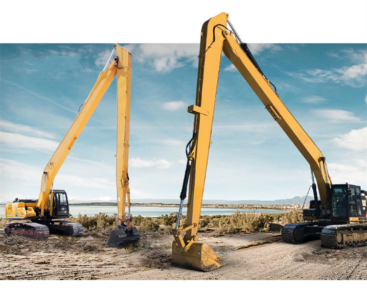 ปรับแต่ง Long Reach Boom Q355B Q690 Digger Boom Arm ใช้สําหรับเครื่องขุด PC200 PC300
