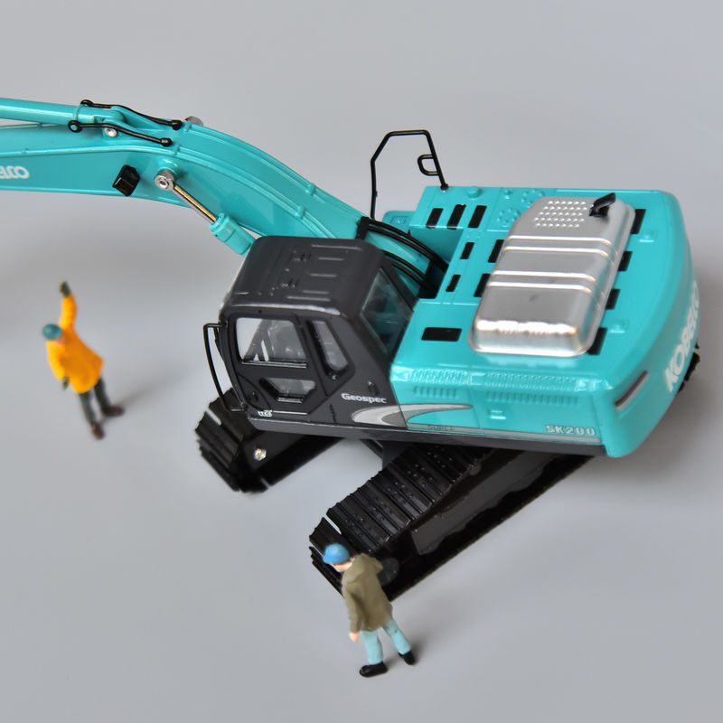 เชนสแตนเลส SK200 เครื่องขุด โมเดล KOBELCO แบบจําลองแท้เหล็กสับสนธิ การตกแต่งรถยนต์