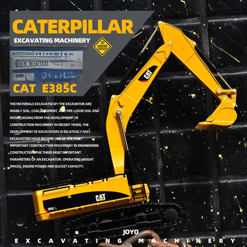 คาร์เตอร์ CAT385C รุ่น excavator โลหะสลักดินวิศวกรรมดินเดิมจําลองเครื่องประดับรถมือ