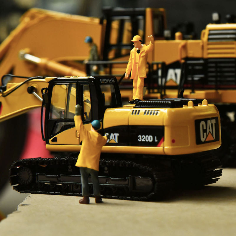 คาร์เตอร์ CAT320DL excavator ตัวอย่างเดิมเหล็กเหล็กกลม simulation วิศวกรรม เครื่องยนต์ตกแต่ง