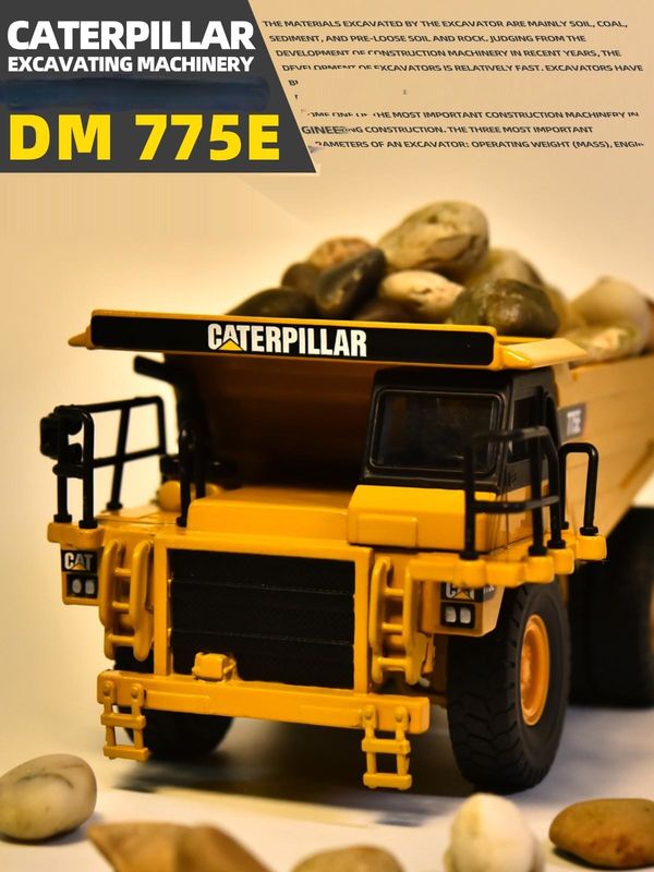NORSCOT CAT775E รถบรรทุกขยะ 1/64 Scale Alloy Diecast รุ่นรถยนต์