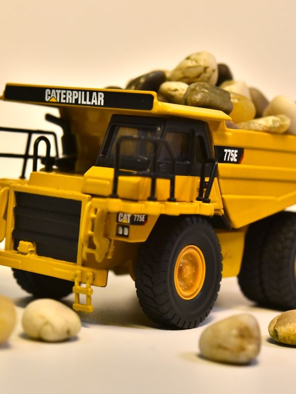 NORSCOT CAT775E รถบรรทุกขยะ 1/64 Scale Alloy Diecast รุ่นรถยนต์