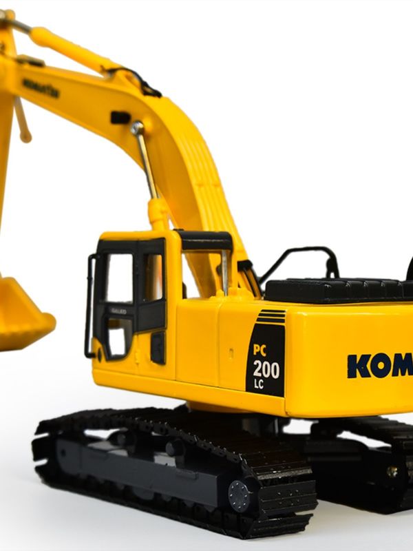 Komatsu PC200 Excavator 1/43 Scale Diecast Metal Model ประตูเปิดที่สะสมได้