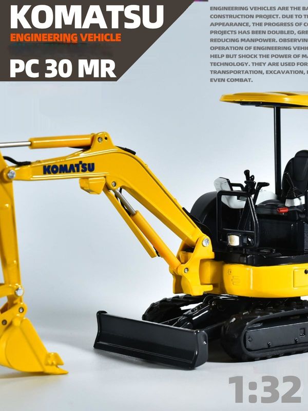 Komatsu PC30MR มินิ excavator 1/32 Scale Die-Cast Metal Model ของเล่นสะสม