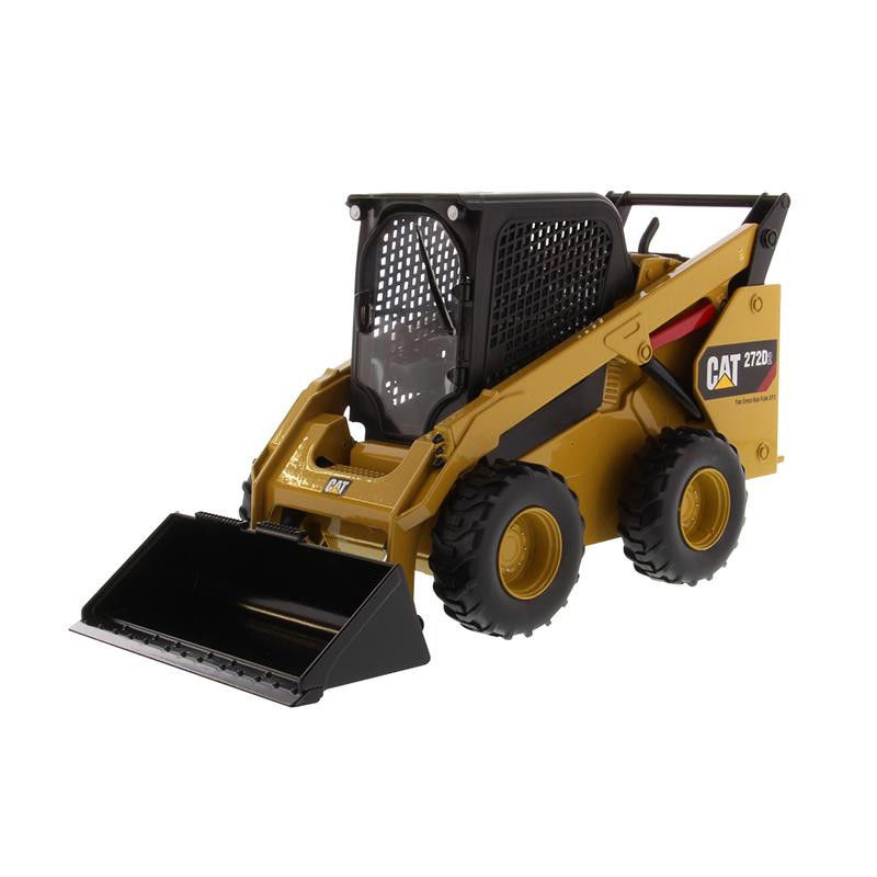 DM cat 272D2 1:16 Scale Alloy Die-Cast Skid Steer Loader Model with Authentic cat Paint Yellow รถก่อสร้างที่สะสม