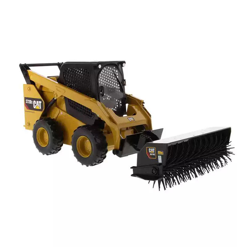 DM cat 272D2 1:16 Scale Alloy Die-Cast Skid Steer Loader Model with Authentic cat Paint Yellow รถก่อสร้างที่สะสม