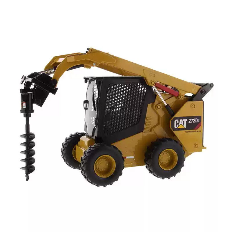 DM cat 272D2 1:16 Scale Alloy Die-Cast Skid Steer Loader Model with Authentic cat Paint Yellow รถก่อสร้างที่สะสม
