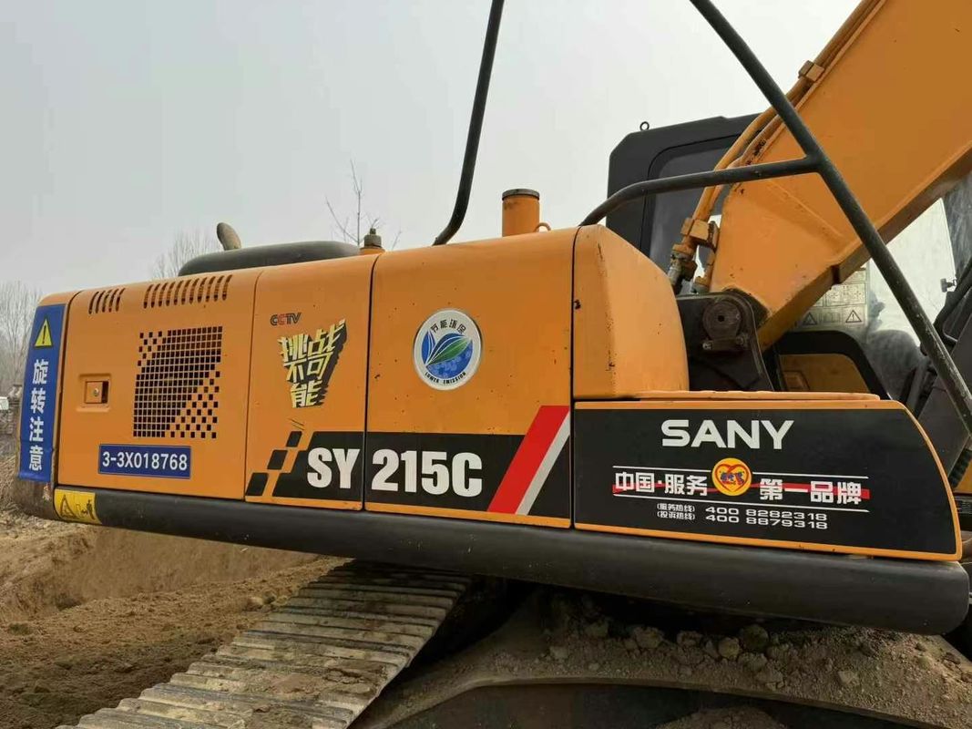 ใช้ Sany SY215-9 เครื่องขุด Crawler เครื่องก่อสร้างภาระหนัก ผลงานที่น่าเชื่อถือ