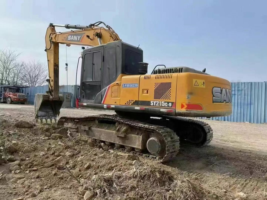 ใช้ SANY SY215C 21.5 ตัน Excavator สําหรับการก่อสร้างเหมืองแร่และอุปกรณ์การเคลื่อนที่ดิน