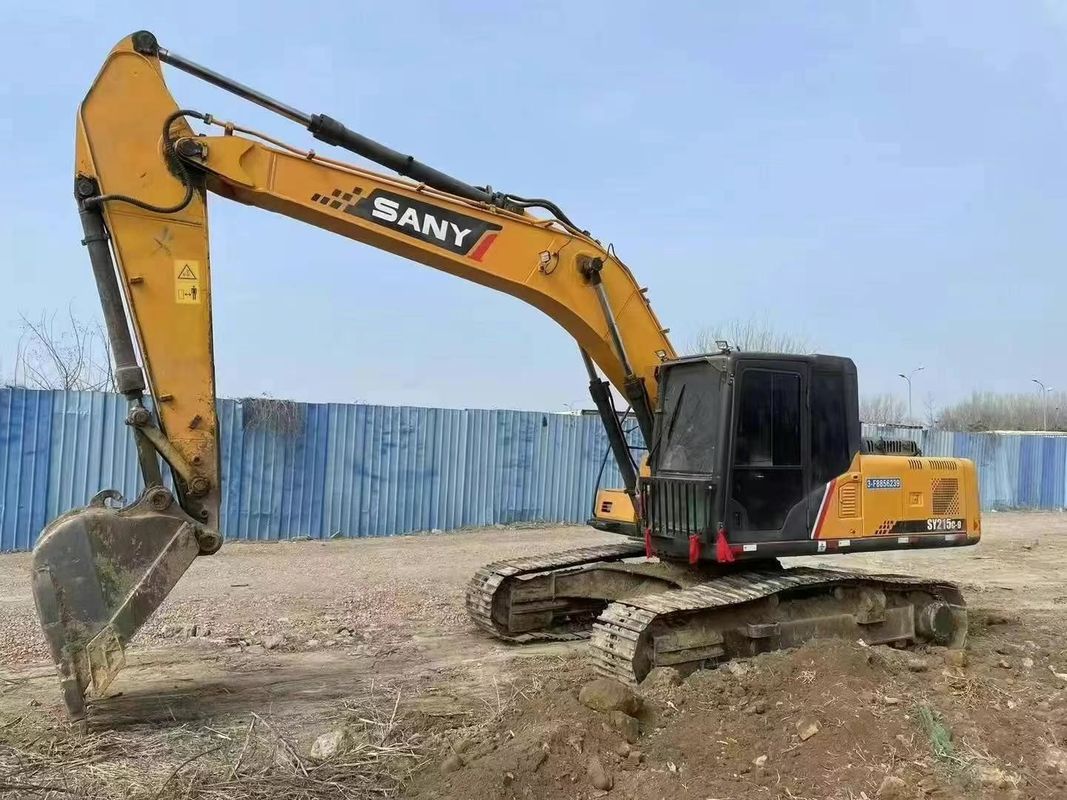 ใช้ SANY SY215C 21.5 ตัน Excavator สําหรับการก่อสร้างเหมืองแร่และอุปกรณ์การเคลื่อนที่ดิน