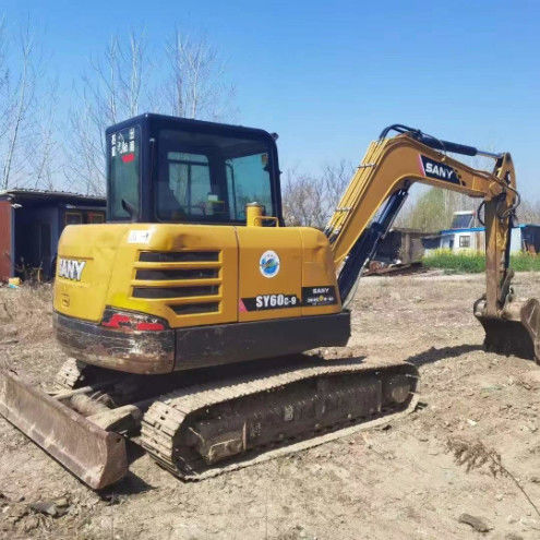 2020 SANY SY60C-9 เครื่องขุด 6 ตัน 3000 ชั่วโมงรักษา CE ISO สําหรับการใช้งานด้านผืนดิน