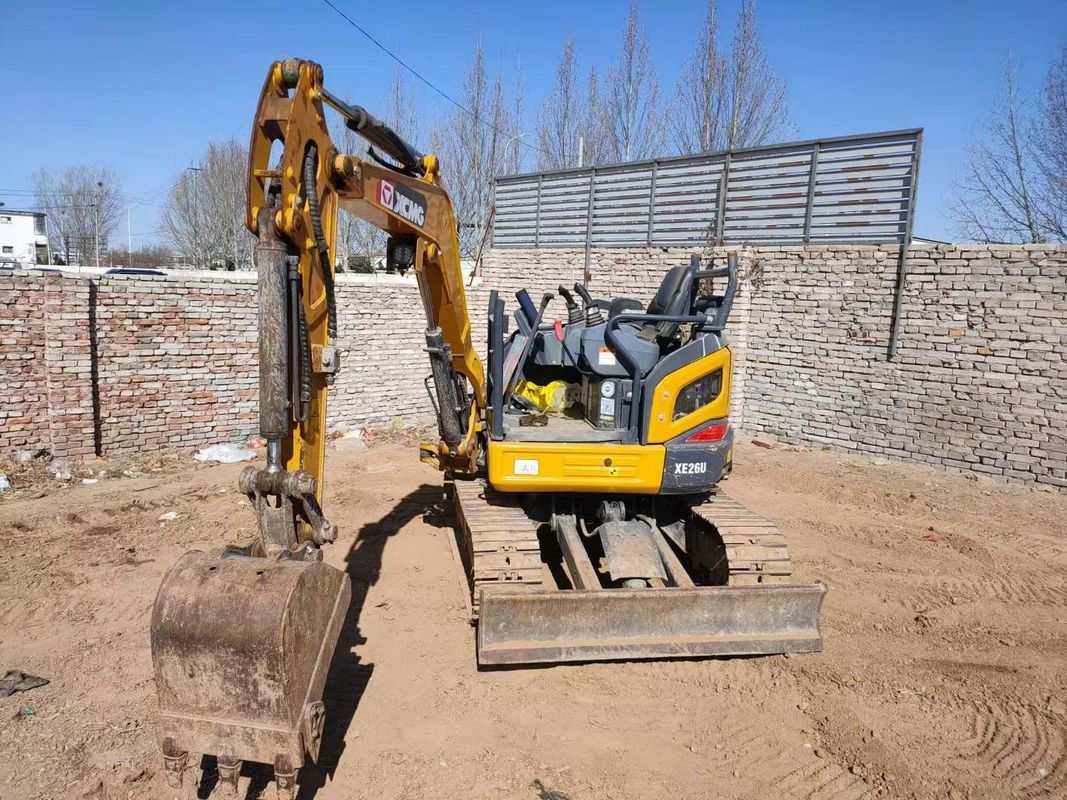 ใช้ 2022 XCMG XE26U Mini Excavator 2.6T สบายดี CE ISO การใช้งานด้านผืนดิน