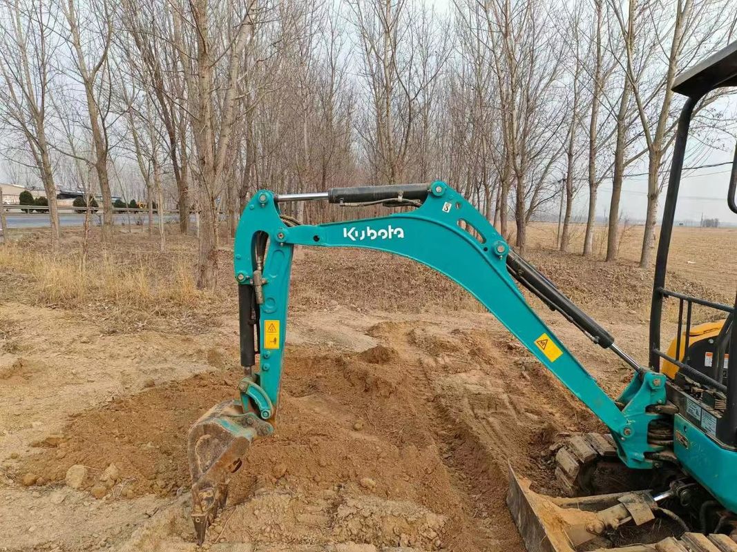 ใช้ Kubota U17 Mini Excavator 1.7 ตัน ดูแลดี CE ISO สําหรับการใช้งานด้านผืนดิน