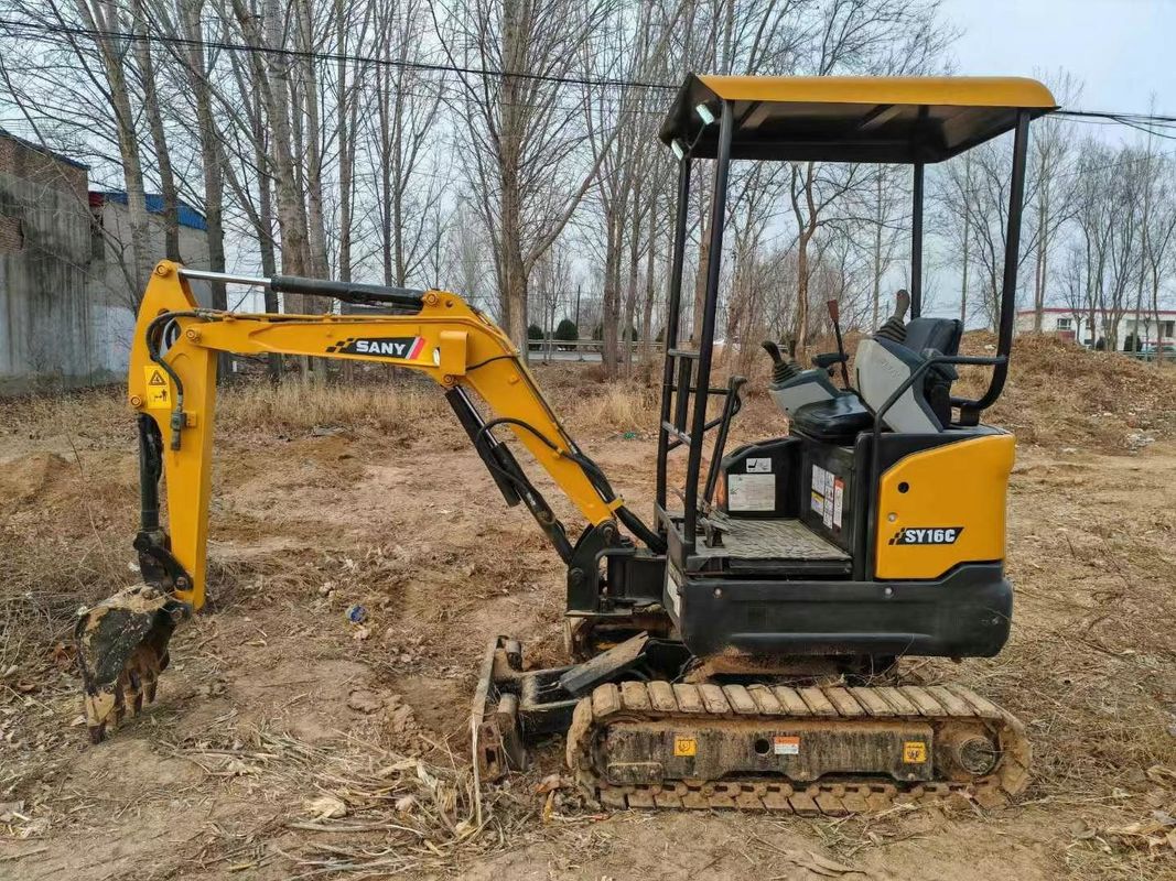 ใช้ SANY SY16C 1.6T Mini Excavator บริการครบวงจร เหมาะสําหรับการปลูกสวนและงานสาธารณะ