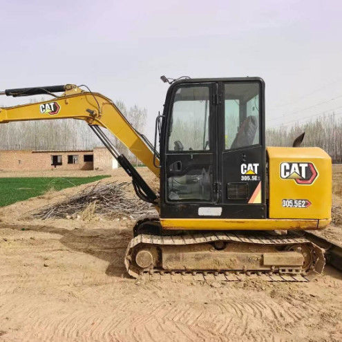 ใช้ CAT 305.5E2 มินิ Excavator 27.2kN แอร์มขุดแรงหน่วยไฮดรอลิกที่คอมพัคต์แข็งแรง