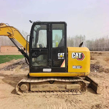 ใช้ CAT 305.5E2 มินิ Excavator 27.2kN แอร์มขุดแรงหน่วยไฮดรอลิกที่คอมพัคต์แข็งแรง
