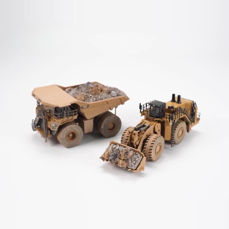 Diecast Masters ชุดโมเดลฉากโคลน รถตักล้อยางและรถดั้มพ์เหมืองแร่ ขนาด 1/125 รุ่น 85762