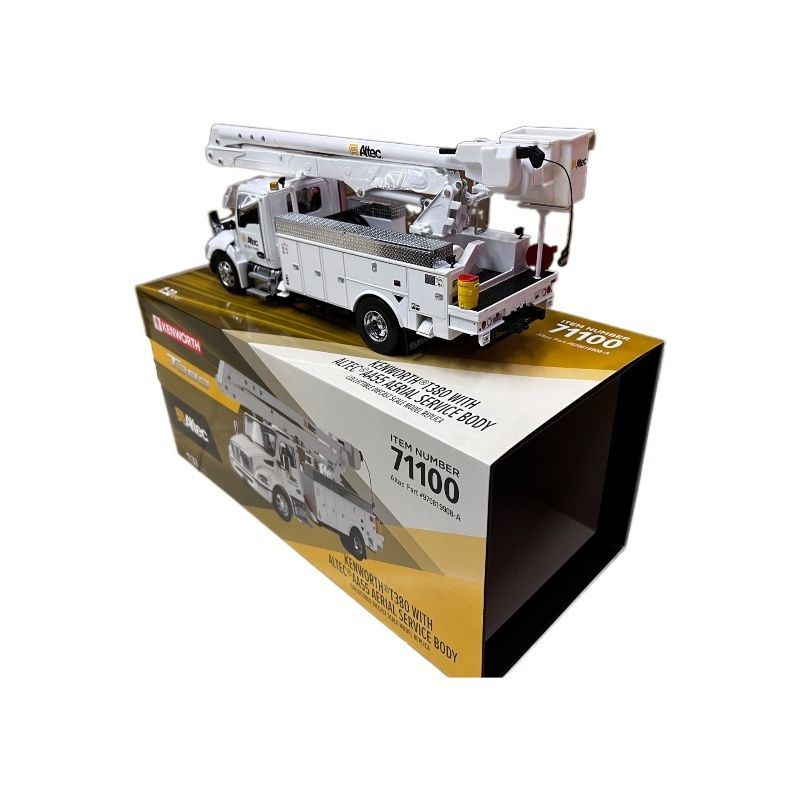 DM 1/32 Kenworth T380 แพลตฟอร์มการทํางานบนอากาศ รถบรรทุก สารสกัดเหล็ก รถก่อสร้าง รุ่น 71100